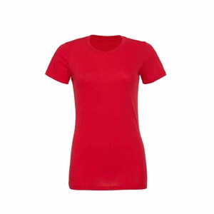 Color rojo Nuevo diseño de moda de alta calidad de manga corta de algodón personalizado de gran tamaño O-cuello Camisetas para mujeres de Bangladesh - Product Image 3