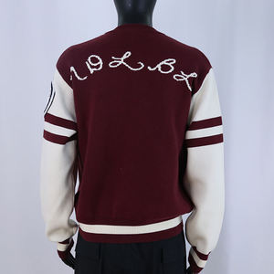 Chaqueta Universitaria Personalizable para Hombre, Chaqueta Universitaria Moderna de Moda Urbana, Parches Bordados de Chenilla al por Mayor, Chaqueta de Lana para Invierno - Product Image 2