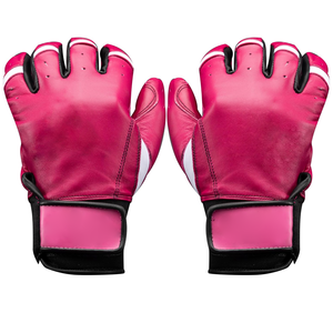 Custom Cowhide Leather Durable Lightweight Baseball & Softball Batting Gloves with Adjustable Strap Cuff and Ambidextrous Design - Product Image 1