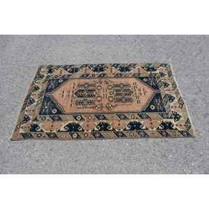 Tapis turc à accents floraux 3,6x5,6 pi (110x172 cm), tapis bleu floral vintage - Product Image 3