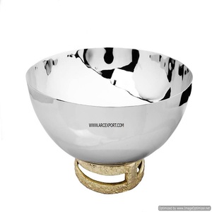Bol en marbre avec Base en métal de créateur bol de luxe décoratif - Product Image 4