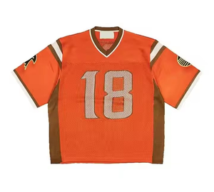 ชุดเสื้อฟุตบอลอเมริกันแบบถักลายโลโก้ออกแบบได้ตามต้องการ - Product Image 1