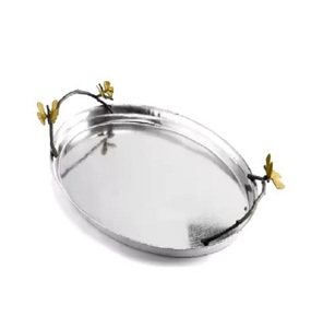 ถาดโลหะชุบทองเหลืองพร้อมโลโก้ตามสั่งสำหรับใช้ในบ้านถาดเสิร์ฟสำหรับโรงงานชาและกาแฟ - Product Image 6