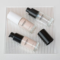 Flacon vide en verre de 15 ml pour fond de teint, distributeur de lotion, conteneur personnalisé pour crème cosmétique et sérum, avec bouchon pompe à pression pour soins de la peau