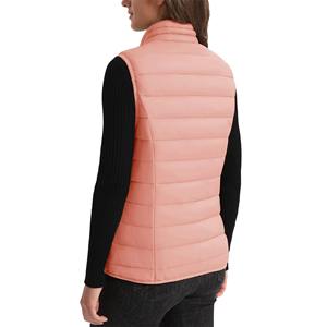 Venta caliente más nuevo estilo mujeres Puffer chaleco Stand Collar Zip up Crop chaqueta sin mangas prendas de vestir exteriores Casual moda chaleco para mujeres - Product Image 2