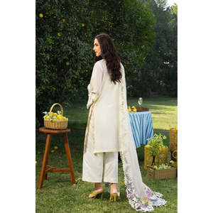 Salwar Kameez de Algodón Bordado Chikankari Premium Elaf, Estilo PK, ELY-3A TC-1629 - Product Image 5