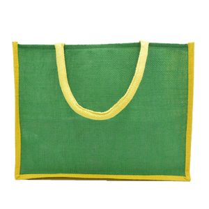 กระเป๋าผ้าใบปอกระเจาวัสดุหนักพร้อมที่จับออกแบบโลโก้ได้ตามต้องการสำหรับใช้งานได้หลากหลายรูปทรงสี่เหลี่ยมผืนผ้าที่เป็นมิตรต่อสิ่งแวดล้อม - Product Image 6