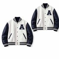 Veste de baseball universitaire pour homme, look attrayant, hiver, école/université, patchwork en laine, coupe-vent, légère, respirante