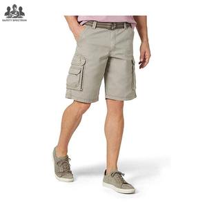กางเกงขาสั้นคาร์โก้ผู้ชายผ้าฝ้าย 100% ทรงกลางเข่า กระดุมกลางลำตัว สวมใส่สบาย ระบายอากาศได้ดี เหมาะสำหรับกิจกรรมกลางแจ้ง ขายส่ง - Product Image 1