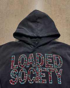 Custom recortada de gran tamaño desgastado Zip-Up Hoodie Set con ropa de calle parche bordado Hombres Fitness Joggers - Product Image 2