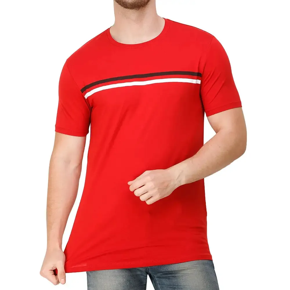 Camiseta masculina plus size de cor personalizada, camiseta de alta qualidade com suporte OEM para sublimação/impressão feita no Paquistão