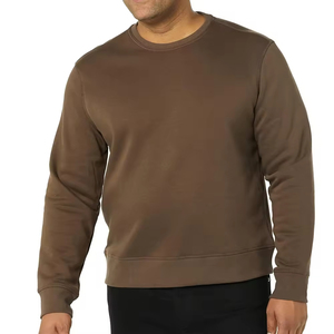 High Quality 100% Cotton <b>Men's</b> Sweatshirt New Design Round Neck Winter Wear with Embroidered Hoodies Plain Blank Sweatshirt - Product Image 3