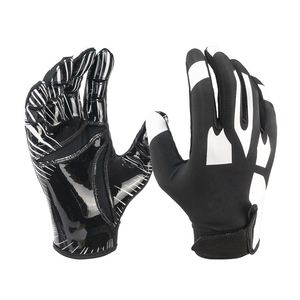 Mejor Material PU cuero/Spandex poliéster guantes de fútbol americano alta calidad transpirable precio razonable diseño su propio - Product Image 2