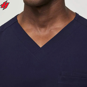 Uniformes hospitalarios transpirables más vendidos, uniformes médicos con cremallera para hombres y mujeres, conjunto de uniforme de Enfermería de manga corta con logotipo personalizado - Product Image 5