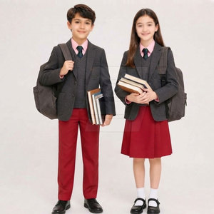 Collection de vêtements pour enfants du fournisseur phare : Uniforme scolaire pour étudiants avec tissu doux et ensemble chemise-pantalon assorti – Éducatif - Product Image 3