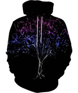 Nouvelle collection de 100% coton à manches longues épaule pente col rond imprimé confortable grande taille hommes pull à capuche - Product Image 6