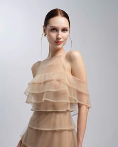 Robe de soirée en maille à plusieurs niveaux flatteur et gracieux personnalisable OEM/ODM fabriqué au Vietnam - Product Image 4