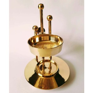 Quemador de incienso de latón puro acabado en oro al por mayor diseño atractivo decoración de oficina de hotel para uso de fragancia aromática - Product Image 6