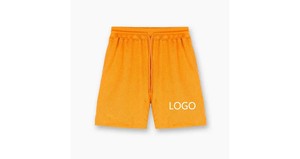 Pantalones cortos de baloncesto de cintura media para hombre, nuevo diseño personalizado, tejido de lana, tejido con cordón, logotipo personalizado, gimnasio, Fitness, carrera - Product Image 4