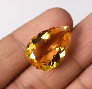 Natural <b>Citrine</b> Madeira Pear Faceted Brandy Colour 21X16X9 mm 17.13 Cts - Product Image 4