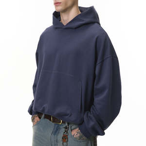 QUICKSHOW Streetwear 380G sweat à capuche éponge français Boxy Fit blanc Logo personnalisé impression poids lourd culture hommes à capuche - Product Image 1