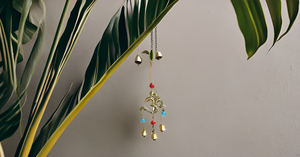 Colgante de Pared Estilo Vintage Indio Hecho a Mano, Cadena Decorativa de Metal y Cuentas para Decoración del Hogar - Product Image 4