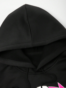 Ensemble sweat-shirt et pantalon de survêtement évasé à double taille pour homme, prix bas, avec logo, design empilé, pour l'hiver - Product Image 2