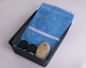 Toallas de baño de mano de tela de rizo para adultos de tejido azul Superior de secado rápido y increíblemente absorbentes para Home Hotel Spa Golf - Product Image 6