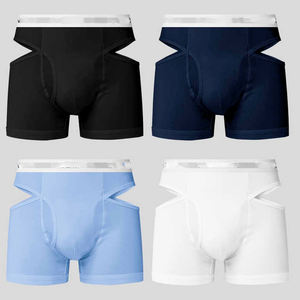 Sous-vêtements pour hommes en coton mélangé de qualité supérieure, personnalisables en gros, respirants, confortables, taille mi-haute, dernier design sexy, nouveauté - Product Image 1