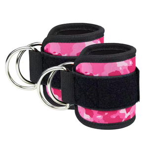 Professional High Quality PU Material Ankle Straps for Gym Cable <b>Machines</b> Custom Logo Supported for Working Out Knee <b>Massage</b> - Product Image 2