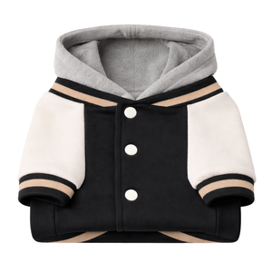 Dog Varsity Jacket for Pets Minimal Hooded <b>Fleece</b> Dog Coat Comfortable Winter Outerwear For Small Medium Large Dogs - Product Image 6