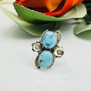 Anillo de turquesa Mohave natural, anillo de Plata de Ley 925, anillo hecho a mano, anillo bohemio, anillo de diseñador, anillo de moda, anillo bohemio, regalo - Product Image 3