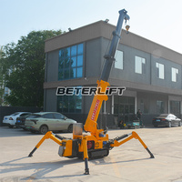 3 tonnes 5 tonnes 12 tonnes Grue araignée mobile EPA Euro 5/6 Régulation Mini Crawler Grue araignée pliable à chenilles pour verre, toit
