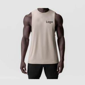 Haute Qualité Léger Gym Workout Débardeurs Hommes Solide Polyester Évacuation De La Sueur Respirant Fitness Gym Stringer Top XL Poche - Product Image 1