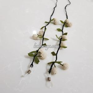 ชิ้นส่วนแว่นตาพรีเมี่ยม İğne oyasıkiraz gözlük İpi krem - Product Image 1