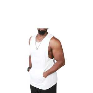 OEM Custom Wholesale <b>Mens</b> Stretch Seamless <b>Singlet</b> Solid Color Quick Dry Tank Top with Breathable Mesh Custom Gym Running Vest - Product Image 6