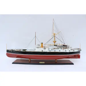 维多利亚号 (1890) 战舰模型-手工木船，带展示架，收藏品，装饰，礼品，批发