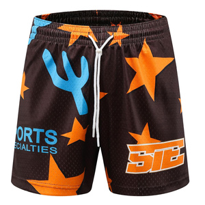 Pantalones cortos de poliéster de alta calidad para hombre al por mayor, pantalones cortos de baloncesto de malla personalizados con características transpirables - Product Image 4