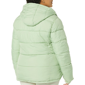 Chaqueta acolchada de invierno personalizada para mujer con cuello levantado, abrigos acolchados informales de alta calidad, diseño de burbujas, estampado de logotipo personalizado - Product Image 3