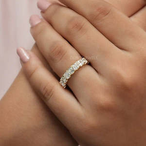 Venta al por mayor elegante 18K y 14K Oro de las mujeres de laboratorio de compromiso de diamantes cultivados y bandas de aniversario de moda de oro sólido anillos de diamantes OEM - Product Image 4