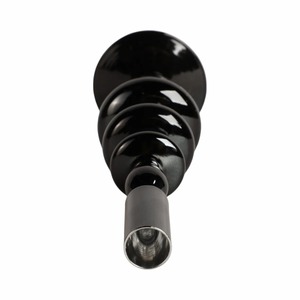 Ensemble de 3 bougeoirs en bois noir brillant et poli, parfaits pour offrir en cadeau, pour la décoration de la maison et l'affichage élégant sur une table d'appoint, en provenance d'Inde - Product Image 5