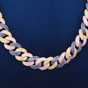 Meilleur vente en gros de collier en diamant Moissanite de haute qualité en or 14 ct chaîne à maillons cubains Hip Hop à la mode pour hommes en cadeau - Product Image 5