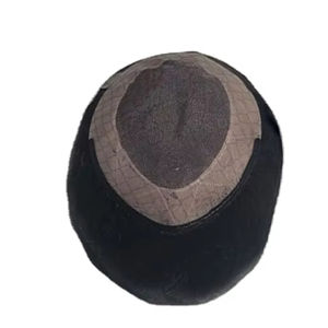 Toupet en cheveux humains Remy indiens de style Yaki Taz Hair BD, trame unique pour système capillaire pour hommes en dentelle - Product Image 1