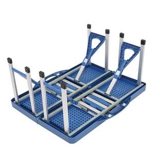 Ensemble table et chaises en plastique 135,5*83*65,5 cm, ensemble de camping et chaises bleues 50 kg - Product Image 5