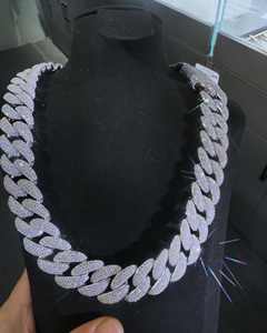 Or blanc 14 carats VVS1 Moissanite Diamond Princess Cut dans le style hip-hop comprend de l'argent sterling 925 et un testeur de diamant Pass - Product Image 1