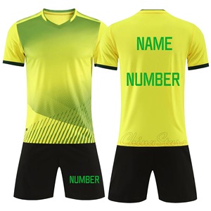 Ensemble de maillots de football personnalisés pour les matchs des hommes Kits d'équipe d'entraînement des athlètes Shorts avec poche Maillots de sport pour enfants et adultes - Product Image 1