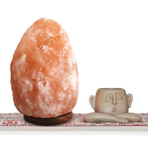 งานฝีมือจากธรรมชาติ Chico โคมไฟหินเกลือหิมาลายันเทรนด์ใหม่โคมไฟดอกไม้กลางคืนสำหรับติดผนังข้างเตียงรถฮวงจุ้ย - Product Image 2