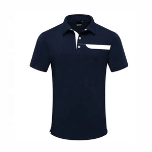 Camiseta de polo de golf de microfibra de algodón 100% de alta calidad para hombre, bordado personalizado y logotipo impreso, manga corta, patrón sólido - Product Image 1