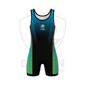 ชุดนักมวยปล้ำถักลายวินเทจระบายอากาศได้ดี แบรนด์ Golden Players แฟชั่นทันสมัย รับสั่งทำโลโก้ พิมพ์ลาย OEM - Product Image 2