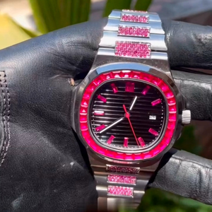 Montre Hip Hop personnalisée sertie de diamants Moissanite pour hommes, montre sertie de diamants VVS, cadeau - Product Image 3